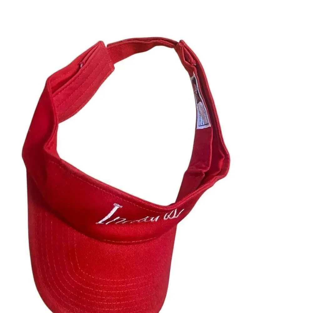 Otto100% cotton Indians visor red white adjustable